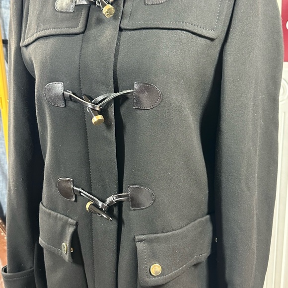 Black Zara Toggle Coat size Medium - Picture 6 of 8